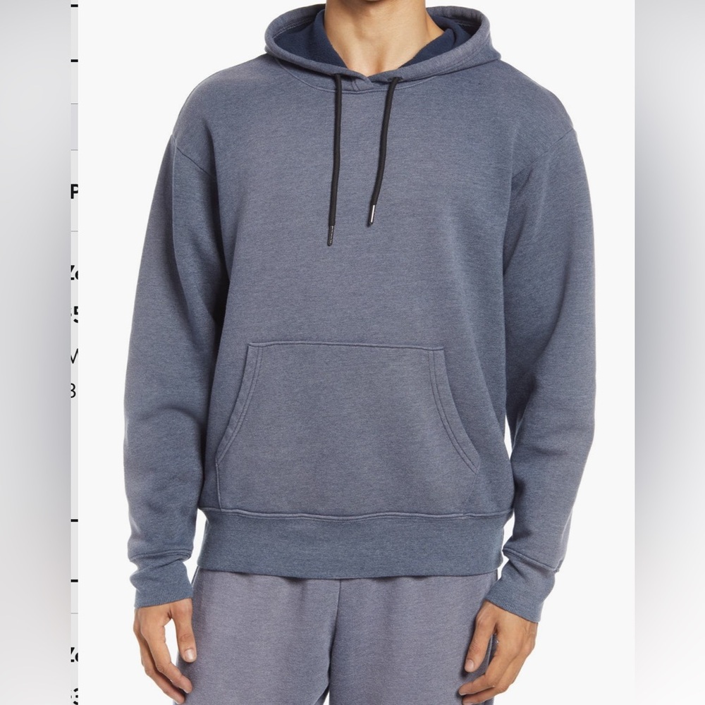 Zella Atlas Vintage Wash Blue Hoodie